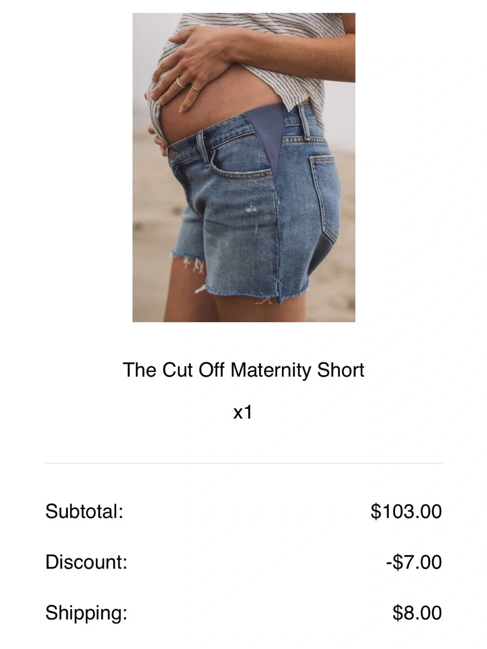 Hatch The Cut Off Maternity Short